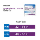 Unisex Adult Incontinence Brief McKesson Extended Wear Large / X-Large Disposable Heavy Absorbency