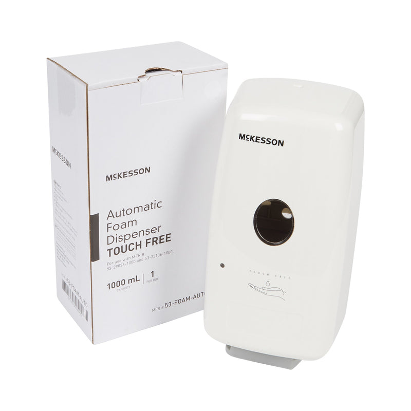 Hand Hygiene Dispenser McKesson White Plastic Touch Free 1000 mL Wall Mount