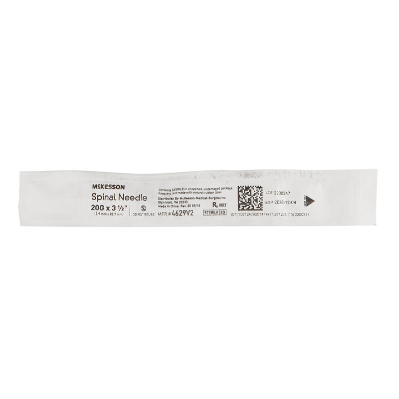 Spinal Needle McKesson Quincke Style 20 Gauge 3-1/2 Inch Sterile