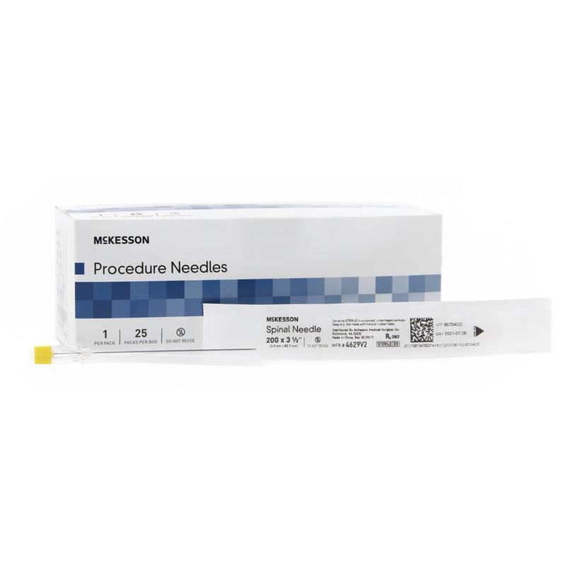 Spinal Needle McKesson Quincke Style 20 Gauge 3-1/2 Inch Sterile