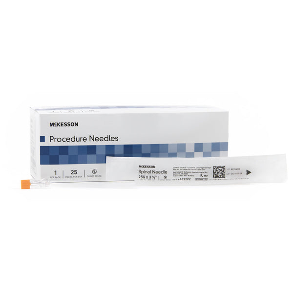 Spinal Needle McKesson Quincke Style 25 Gauge 3-1/2 Inch Sterile