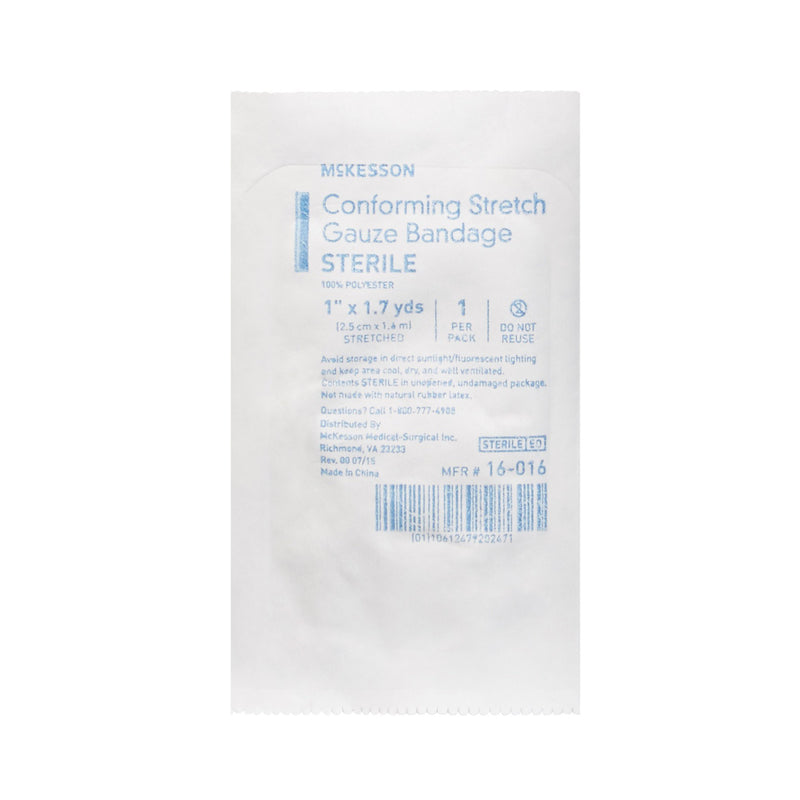 Conforming Bandage McKesson 1 Inch X 1-7/10 Yard Sterile 1 per Pack