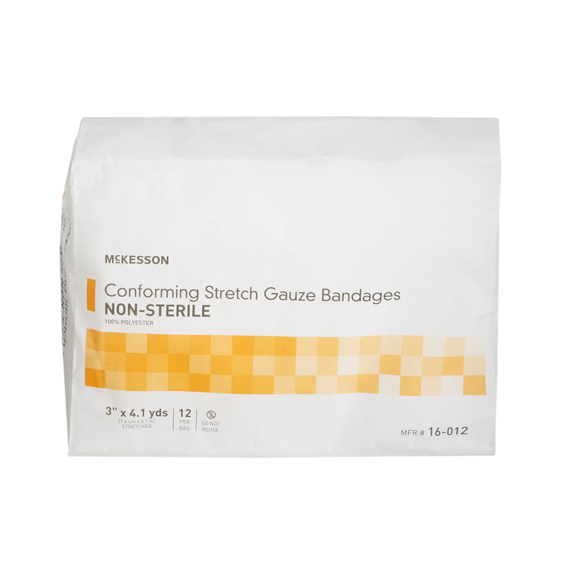 Conforming Bandage McKesson 3 Inch X 4-1/10 Yard NonSterile 12 per Pack