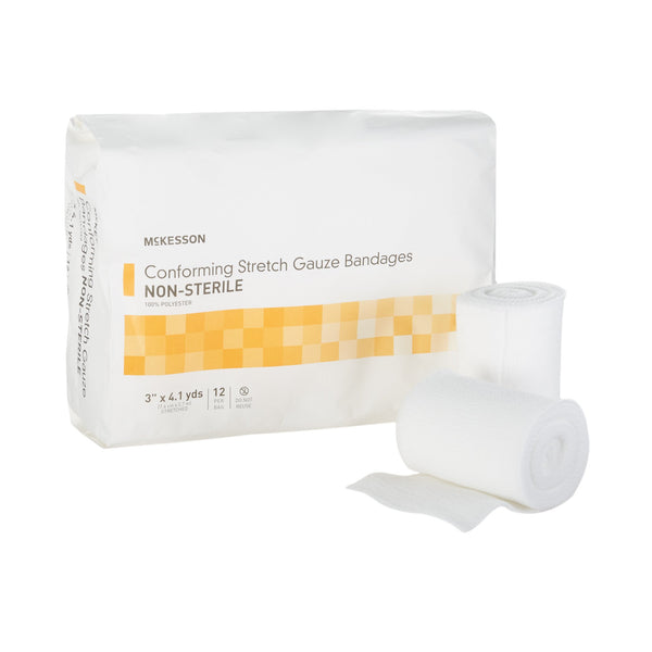 Conforming Bandage McKesson 3 Inch X 4-1/10 Yard NonSterile 12 per Pack