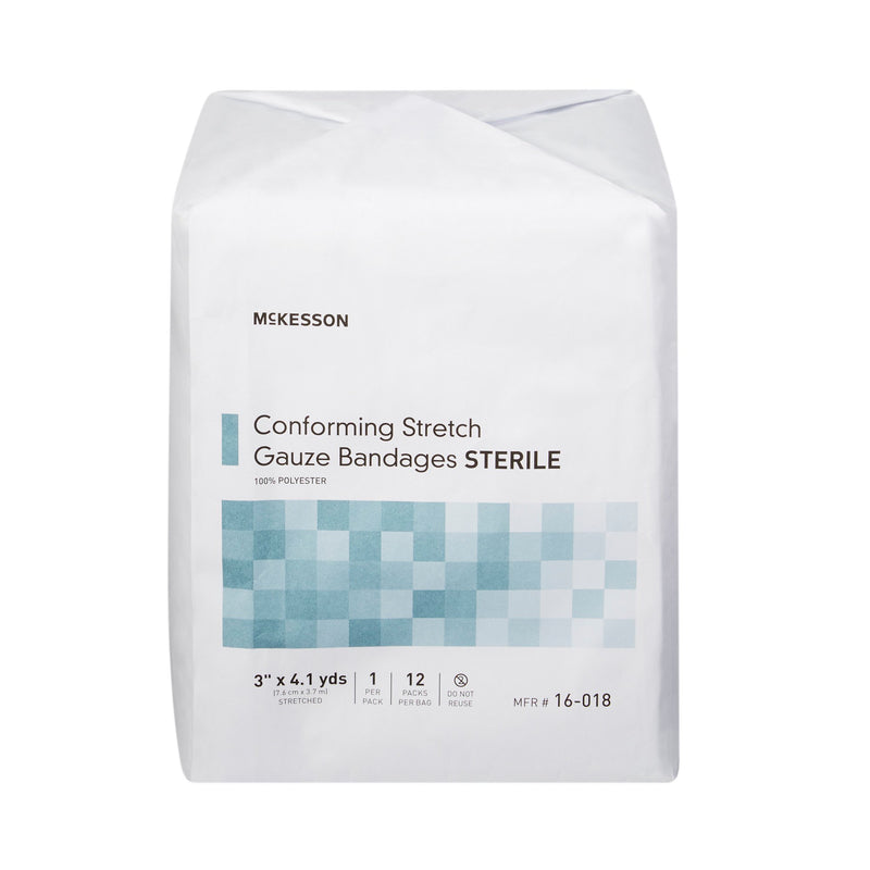 Conforming Bandage McKesson 3 Inch X 4-1/10 Yard Sterile 1 per Pack