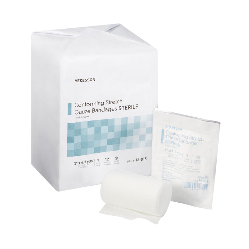 Conforming Bandage McKesson 3 Inch X 4-1/10 Yard Sterile 1 per Pack