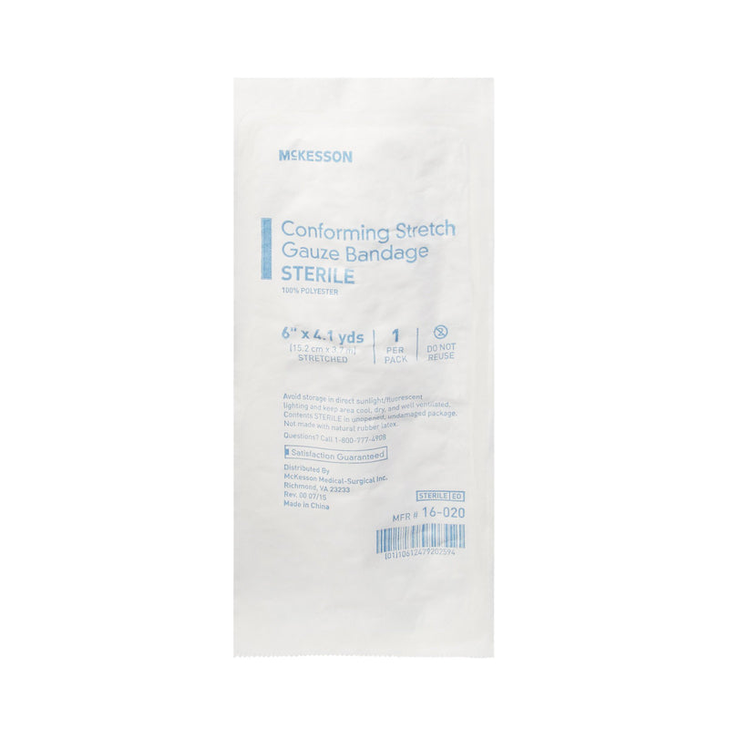 Conforming Bandage McKesson 6 Inch X 4-1/10 Yard Sterile 1 per Pack