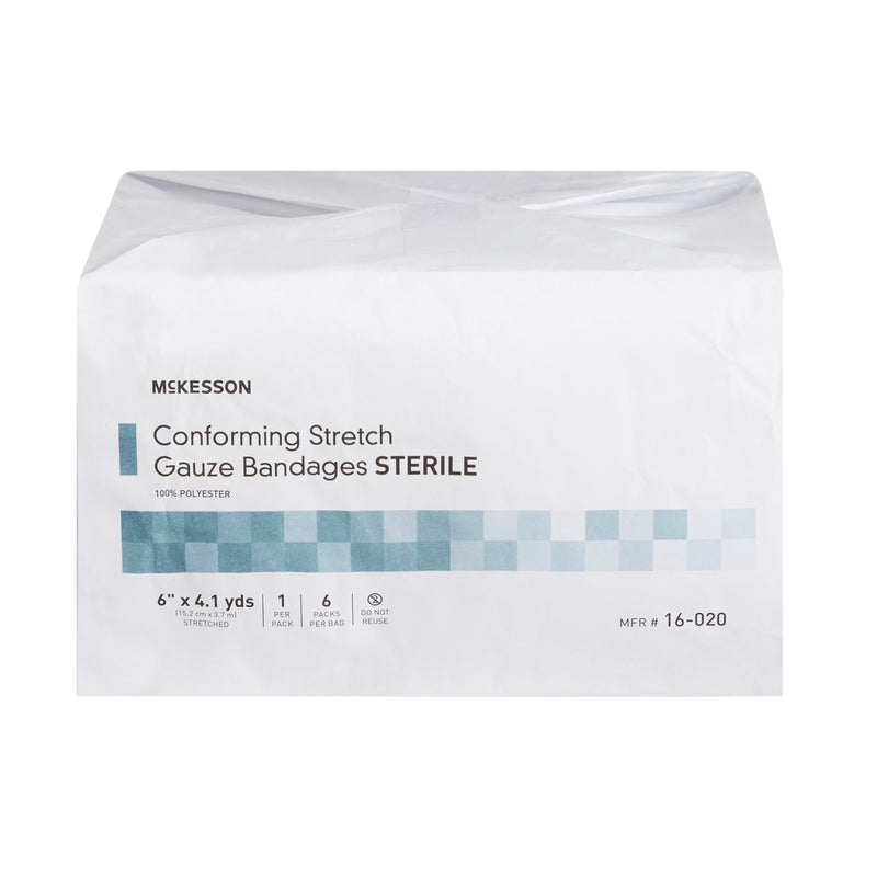 Conforming Bandage McKesson 6 Inch X 4-1/10 Yard Sterile 1 per Pack