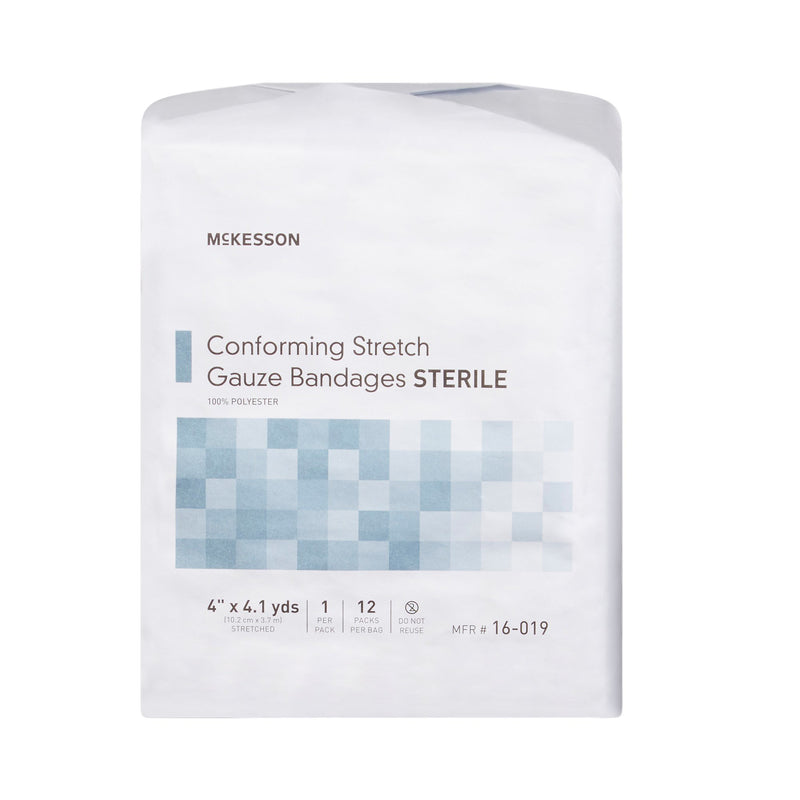 Conforming Bandage McKesson 4 Inch X 4-1/10 Yard Sterile 1 per Pack