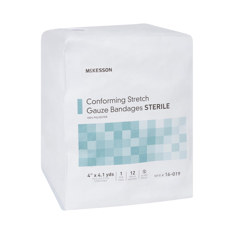 Conforming Bandage McKesson 4 Inch X 4-1/10 Yard Sterile 1 per Pack