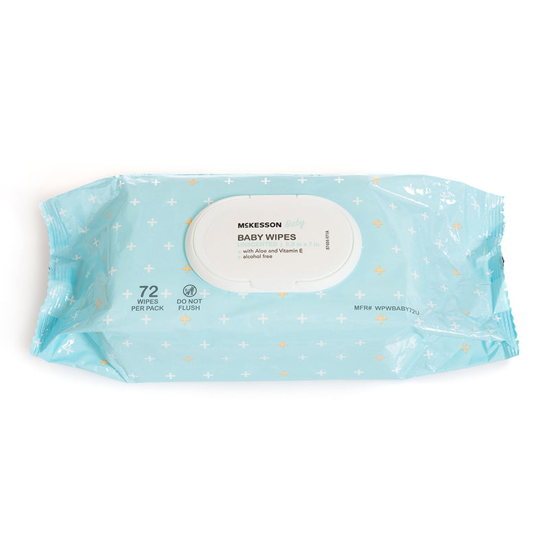 Baby Wipe McKesson Soft Pack Unscented 72 Count