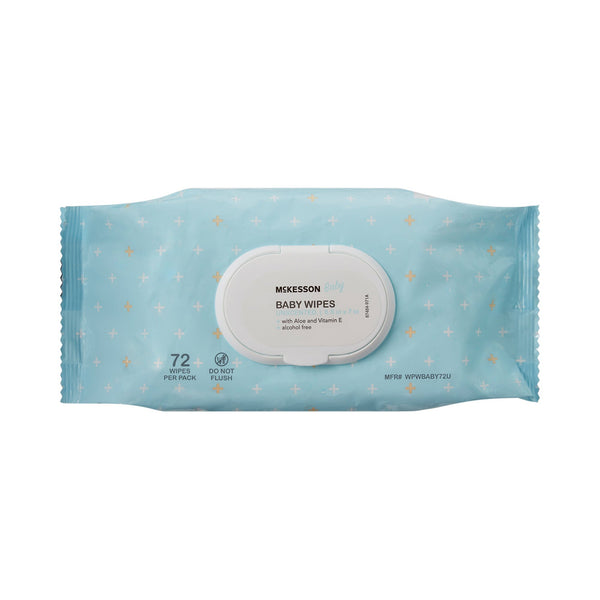 Baby Wipe McKesson Soft Pack Unscented 72 Count
