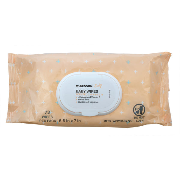 Baby Wipe McKesson Soft Pack Scented 72 Count
