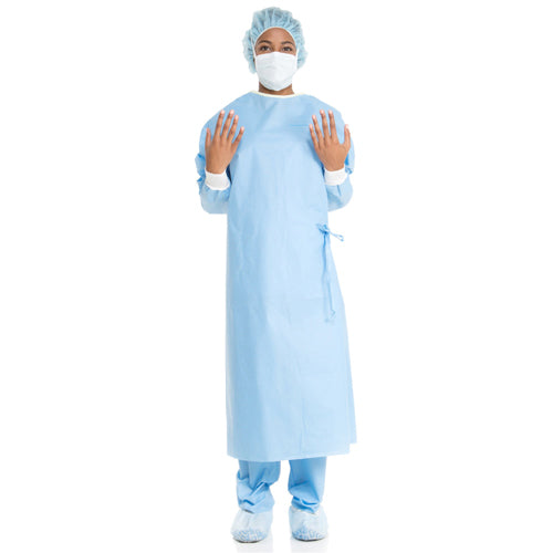 Halyard Non-Reinforced Surgical Gown with Towel ULTRA Small Blue Sterile AAMI Level 3 Disposable, 34/CS