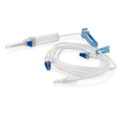 McKesson Primary IV Administration Set MedStream 20 Drops / mL Drip Rate 80 Inch Tubing 2 Ports, 50/BX