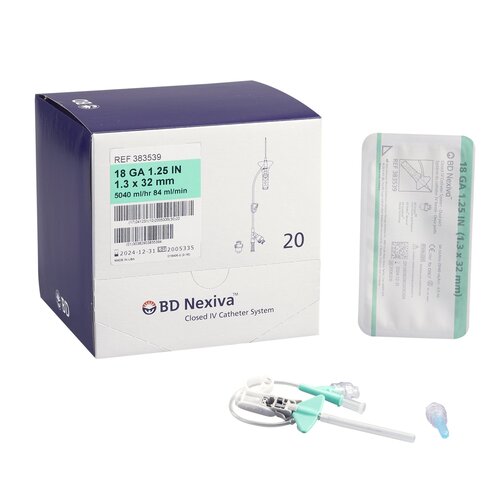 BD Nexiva® Closed IV Catheter 18 Gauge, 20/BX, 4BX/CS