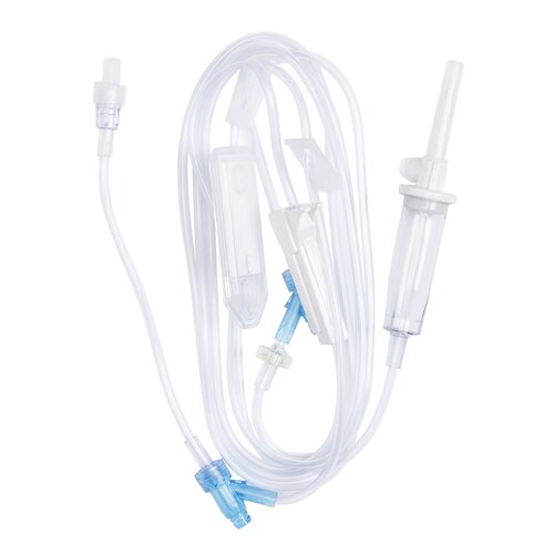 B. Braun Primary IV Administration Set SafeDay 24 Hour 15 Drops / mL Drip Rate 104 Inch Tubing 3 Ports, 50/CS