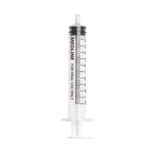 Medline Oral Syringe, Clear, 12 mL, 500 EA/CS