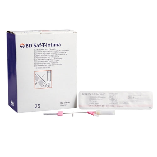 BD Closed IV Catheter Saf-T-Intima 20 Gauge 1" Retracting Safety Needle, 200 EA/CS