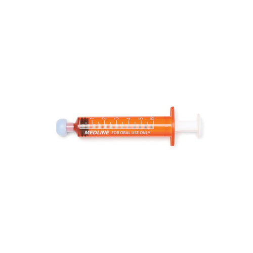 Medline Amber Oral Syringe, 6 mL, 500 EA/CS