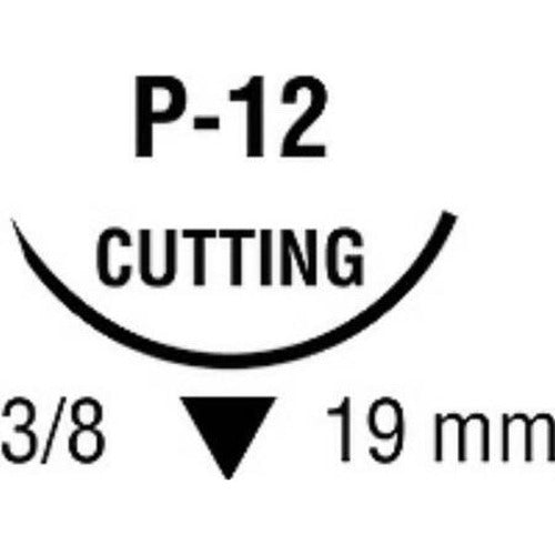 Covidien Suture with Needle Biosyn Absorbable Undyed Monofilament Polyester Size 3 - 0 18 Inch Suture 1-Needle 19 mm Length 3/8 Circle Reverse Cutting Needle, 12/BX