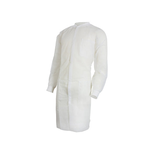 McKesson Lab Coat White Large / X-Large Knee Length Disposable, 10/BG, 30 EA/CS