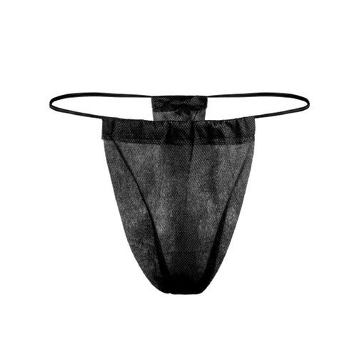 Dukal Thong Panty Reflections Black Disposable, 100/BX