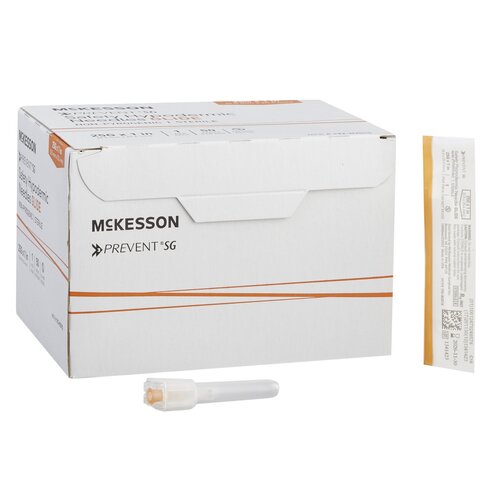 McKesson Hypodermic Needle Prevent SG Sliding Safety Needle 25 Gauge 1 Inch Length, 1/EA, 50/BX, 10BX/CS