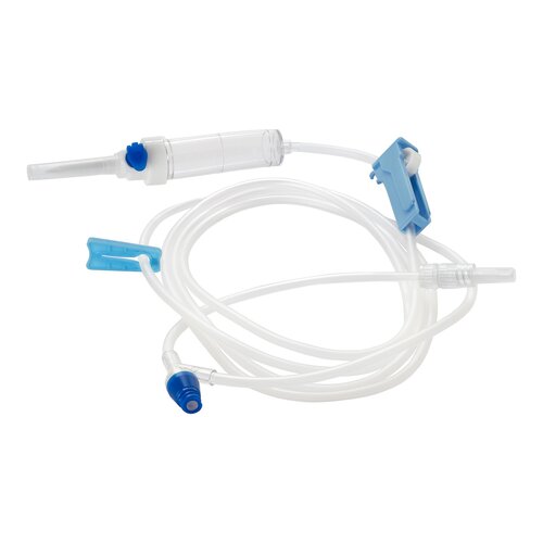 McKesson Primary IV Administration Set MedStream 20 Drops / mL Drip Rate 75 Inch Tubing 1 Port, 50 EA/BX