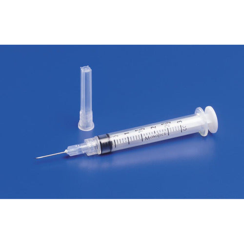Covidien Syringe with Hypodermic Needle Monoject® 3 mL 25 Gauge 5/8" Detachable Needle Without Safety, 100 EA/BX, 10BX/CS