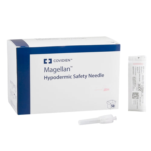 Covidien Hypodermic Needle Magellan Sliding Safety Needle 18 Gauge 1" Length, 500 EA/CS