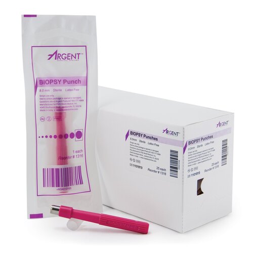 McKesson Biopsy Punch Argent Dermal 8 mm, 25/BX