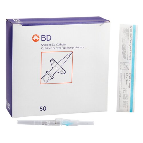BD Peripheral IV Catheter Insyte® Autoguard® 22 Gauge 1" Retracting Needle
