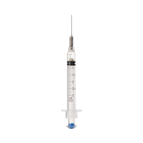 Retractable Technologies Syringe with Hypodermic Needle VanishPoint® 3 mL 23 Gauge 1-1/2 Inch Attached Needle Retractable Needle, 100 EA/BX