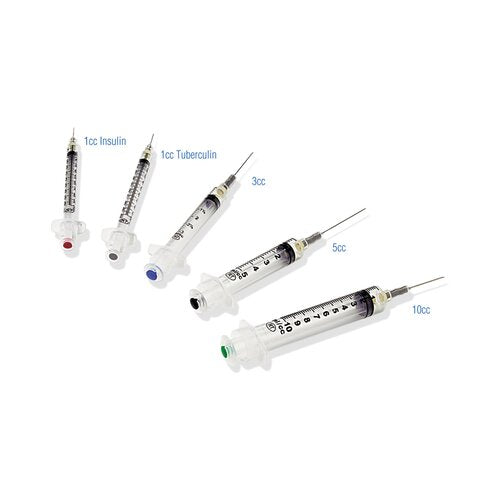 Retractable Technologies Syringe with Hypodermic Needle VanishPoint® 3 mL 22 Gauge 1-1/2 Inch Attached Needle Retractable Needle, 100 EA/BX