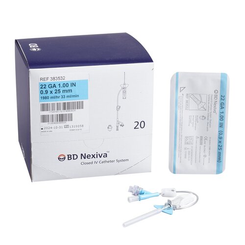 BD Nexiva® Closed IV Catheter 22 Gauge, 20 EA/BX