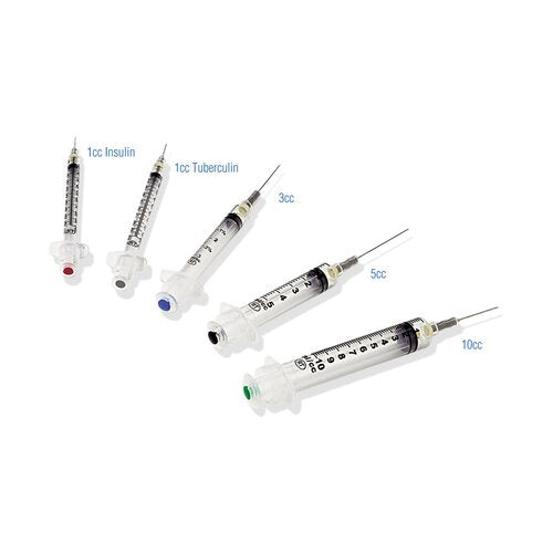 Retractable Technologies Syringe with Hypodermic Needle VanishPoint® 10 mL 21 Gauge 1-1/2 Inch Attached Needle Retractable Needle, 100 EA/BX