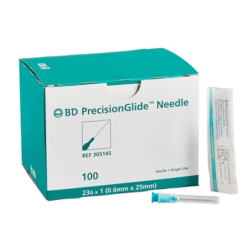 BD Hypodermic Needle PrecisionGlide Without Safety 23 Gauge 1 Inch Length, 100EA/BXBD Hypodermic Needle PrecisionGlide Without Safety 23 Gauge 1 Inch Length, 100EA/BX