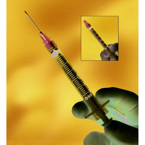 BD Syringe with Hypodermic Needle Integra 3 mL 25 Gauge 5/8" Detachable Needle Retractable Needle, 400 EA/CS