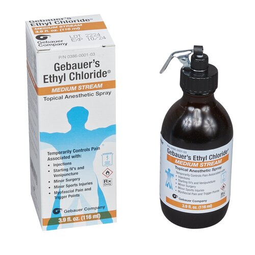 Gebauer Ethyl Chloride® Instant Topical Anesthetic Spray, Medium Jetstream Glass Bottle, 3.5 oz
