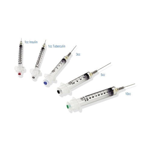 Retractable Technologies Syringe with Hypodermic Needle VanishPoint 5 mL 20 Gauge 1-1/2 Inch Attached Needle Retractable Needle
