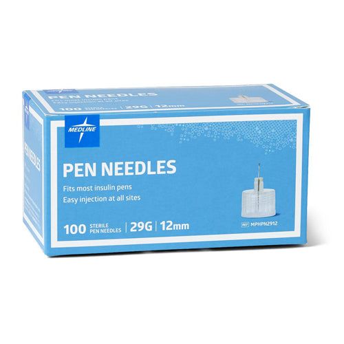 Medline Pen Needle, 29G x 12 mm, 100 EA/BX