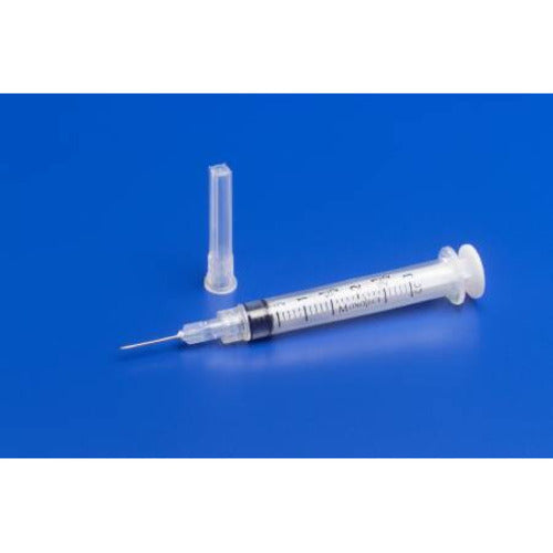 Covidien Syringe with Hypodermic Needle Monoject 3 mL 20 Gauge 1-1/2" Detachable Needle Without Safety, 1000 EA/CS