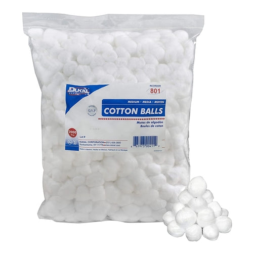 Dukal Cotton Ball DUKAL Medium Cotton NonSterile, 2000/BG, 2BG/CS