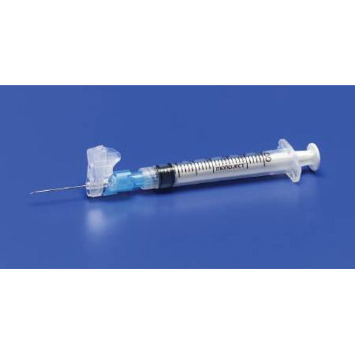 Covidien Syringe with Hypodermic Needle Magellan 1 mL 25 Gauge 5/8" Attached Needle Sliding Safety Needle, 200 EA/CS