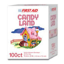 Dukal Adhesive Strip Stat Strip® 3/4 x 3" Plastic Rectangle Kid Design (Candy Land) Sterile, 100/BX