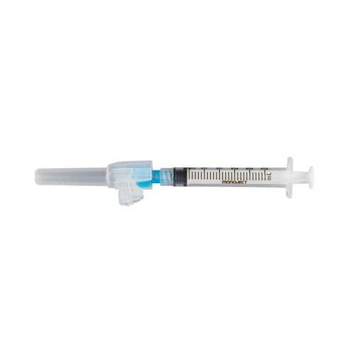 Covidien Syringe with Hypodermic Needle Magellan® 3 mL 23 Gauge 1" Attached Sliding Safety Needle, 50 EA/BX, 8BX/CS