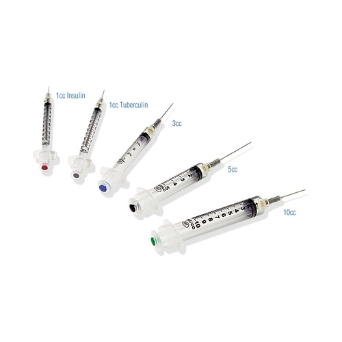Retractable Technologies Syringe with Hypodermic Needle VanishPoint® 3 mL 25 Gauge 1-1/2 Inch Attached Needle Retractable Needle, 100 EA/BX