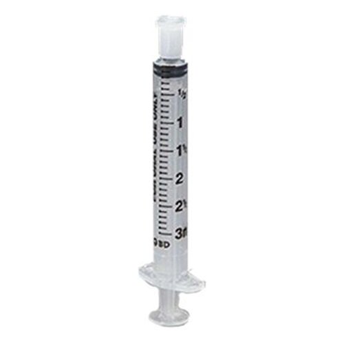 BD Oral Dispenser Syringe 3 mL Blister Pack Luer Slip Tip Without Safety, 100 EA/BG, 5BG/CS