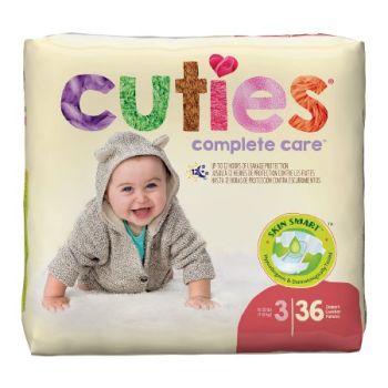 Prevail Cuties Baby Diapers Size 3, Bag